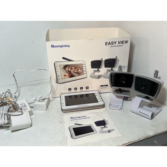 Moonybaby Baby Monitor Easy View Digital Video 2 Camera 55933TX TESTED - Picture 1 of 10